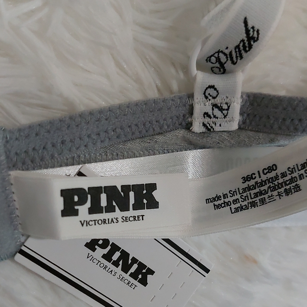PINK Victoria's Secret Gray Women's Bra - Picture 2 of 3